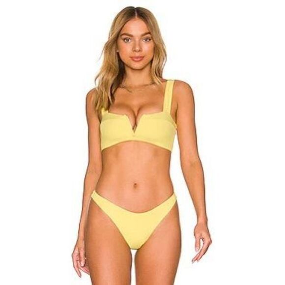 New. L*SPACE yellow bikini top. Large. Retails $99 - Picture 7 of 11
